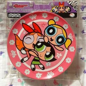 Sealed Y2K The Powerpuff Girls 3 Piece Mealset Plate, Bowl, and Cup.
